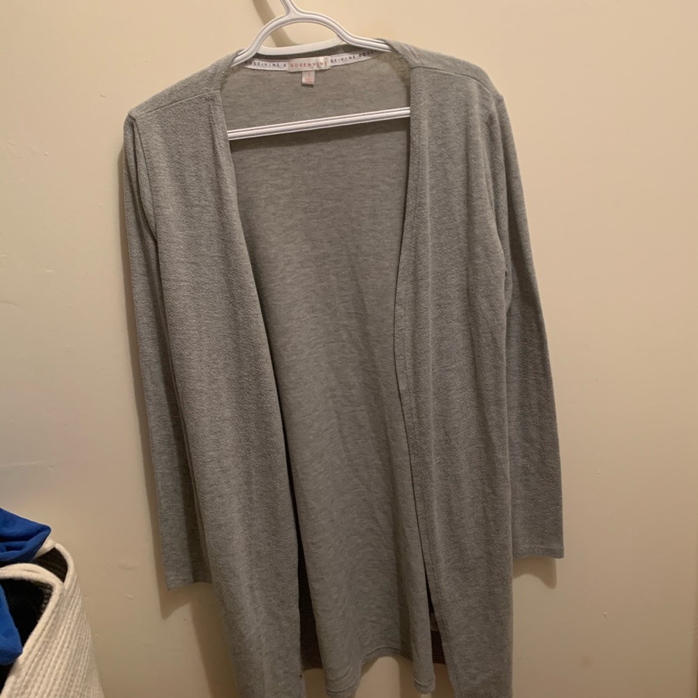 Rose vine gray cardigan